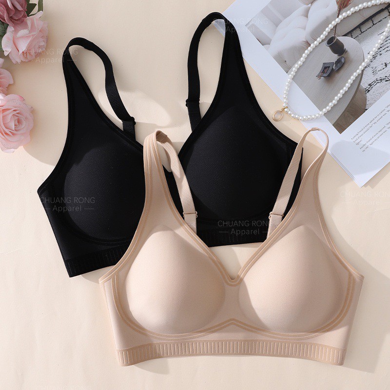 חזיית קטיפה Push-Up Wireless Bra תחתונים לנשים ללא תפרים